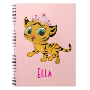 Persoonlijke Girl Tiger Princess Tigress-laptop Notitieboek