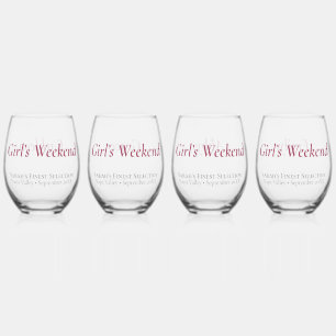 Persoonlijke 'Girls Weekend' Steeloose Wijnglas Se Zonder Voet