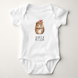 Persoonlijke Girly Hedgehog Romper