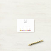 Persoonlijke Gitaar Muzikant Songwriter Monogram Post-it® Notes (Op bureau)