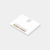 Persoonlijke Gitaar Muzikant Songwriter Monogram Post-it® Notes (Schuin)