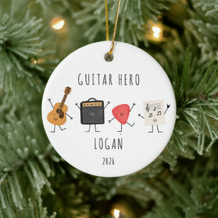 Persoonlijke Gitaarspeler Kerst Ornament