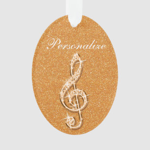 Persoonlijke Glanzende Fonkelende Diamanten Muziek Ornament