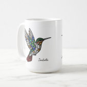 Persoonlijke Glas-in-Lood Hummingbird Mok (Voorkant links)
