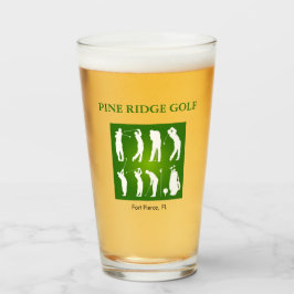 Persoonlijke glas tumbler met golfbaan