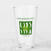 Persoonlijke glas tumbler met golfbaan (Voorkant)