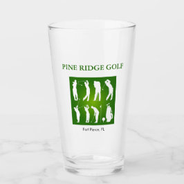 Persoonlijke glas tumbler met golfbaan