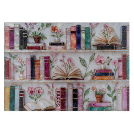 Persoonlijke glazen boekenkast snijplank