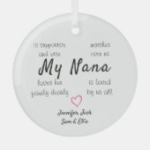 Persoonlijke glazen kerstbal oma glas ornament (Voorkant)
