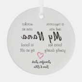 Persoonlijke glazen kerstbal oma glas ornament (Achterkant)