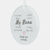 Persoonlijke glazen kerstbal oma glas ornament (Voorkant links)