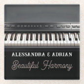 Persoonlijke glazen onderzetters voor pianotoetsen (Voorkant)