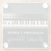 Persoonlijke glazen onderzetters voor pianotoetsen (Achterkant)