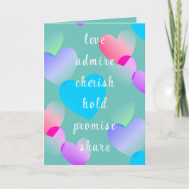 Persoonlijke Glijdende Hartjes Valentijnsdag Feestdagen Kaart