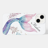 Persoonlijke glinsterende zeemeerminstaart telefoo Case-Mate iPhone case (Achterkant (horizontaal))