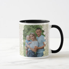 Persoonlijke Glitter Foto Met Sierlijke Harten Mok