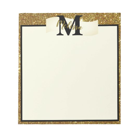 Persoonlijke glitter notitieblok (Voorkant)