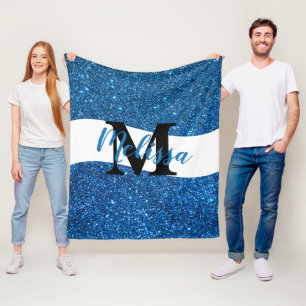 Persoonlijke glitters fleece deken