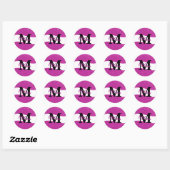 Persoonlijke glitters klassieke ronde sticker (Vel)