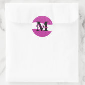 Persoonlijke glitters klassieke ronde sticker (Tas)
