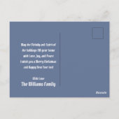 persoonlijke glittery Santa Holiday Kaart (Achterkant)