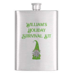 Persoonlijke gnome Holiday Survival Kit Hip Flask Flacon