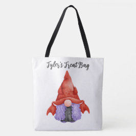 Persoonlijke Gnome Trick or Treat Boodschappentas Tote Bag