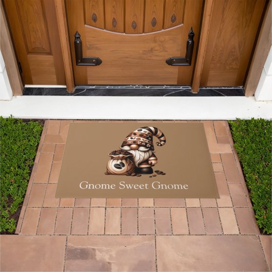 Persoonlijke Gnome Zoete Gnome Kabouter Koffie  Deurmat (Buiten)