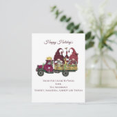 Persoonlijke gnomen Wine Truck Holiday Kaart (Staand voorkant)