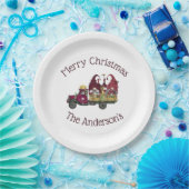 Persoonlijke gnomen Wine Truck Holiday Papieren Bordje (Feest)