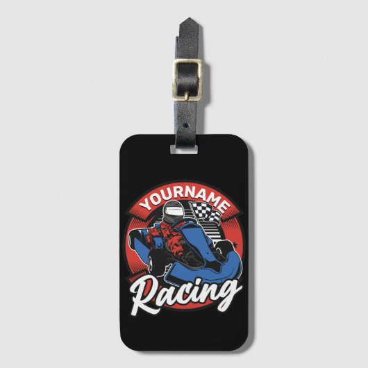 Persoonlijke Go Kart Extreme Racing Karting Race Bagagelabel (Voorkant (verticaal))