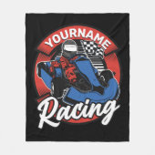 Persoonlijke Go Kart Extreme Racing Karting Race Fleece Deken (Voorkant)