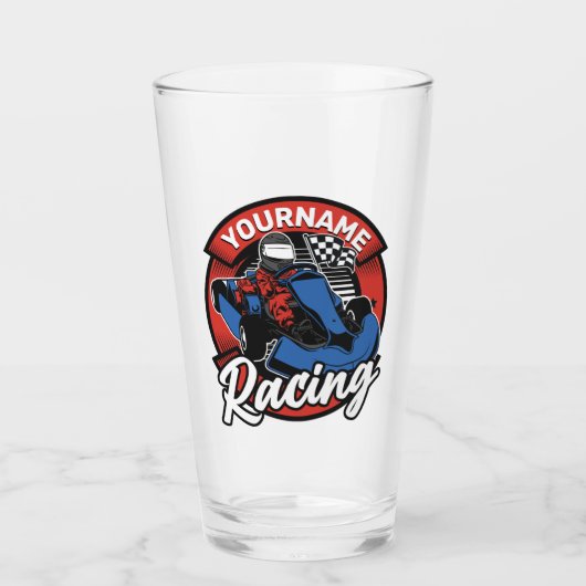 Persoonlijke Go Kart Extreme Racing Karting Race Glas (Voorkant)