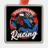 Persoonlijke Go Kart Extreme Racing Karting Race Metalen Ornament (Voorkant)