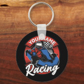 Persoonlijke Go Kart Extreme Racing Karting Race Sleutelhanger (Voorkant)