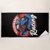 Persoonlijke Go Kart Extreme Racing Karting Race Strandlaken (Voorkant)