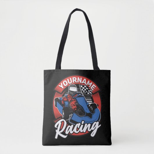 Persoonlijke Go Kart Extreme Racing Karting Race Tote Bag (Voorkant)