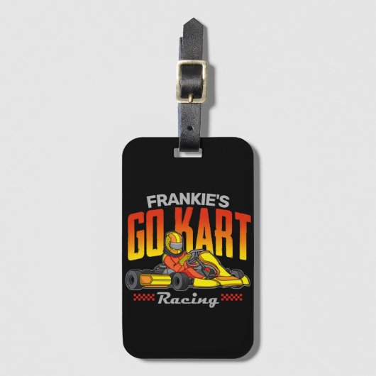 Persoonlijke Go Kart Racing Motorsport Karting Bagagelabel (Voorkant (verticaal))