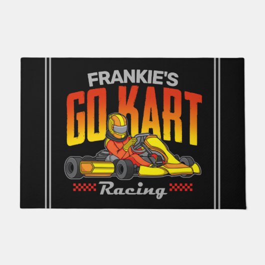 Persoonlijke Go Kart Racing Motorsport Karting Deurmat (Voorkant)