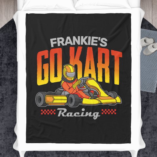 Persoonlijke Go Kart Racing Motorsport Karting Fleece Deken