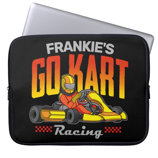 Persoonlijke Go Kart Racing Motorsport Karting Laptop Sleeve (Voorkant)
