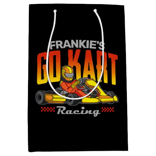 Persoonlijke Go Kart Racing Motorsport Karting Medium Cadeauzakje (Voorkant)