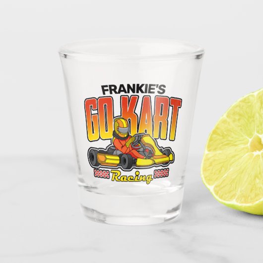 Persoonlijke Go Kart Racing Motorsport Karting Shot Glas (Voorkant)