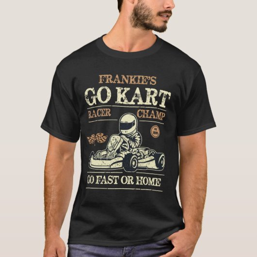 Persoonlijke Go Kart Racing Motorsport Karting T-shirt (Voorkant)