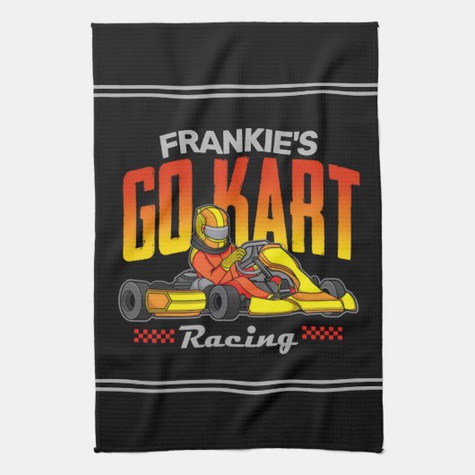 Persoonlijke Go Kart Racing Motorsport Karting Theedoek (Verticaal)