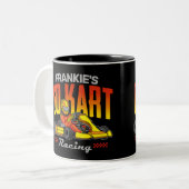 Persoonlijke Go Kart Racing Motorsport Karting Tweekleurige Koffiemok (Voorkant links)