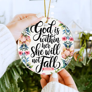 Persoonlijke God is binnen haar christen Keramisch Ornament