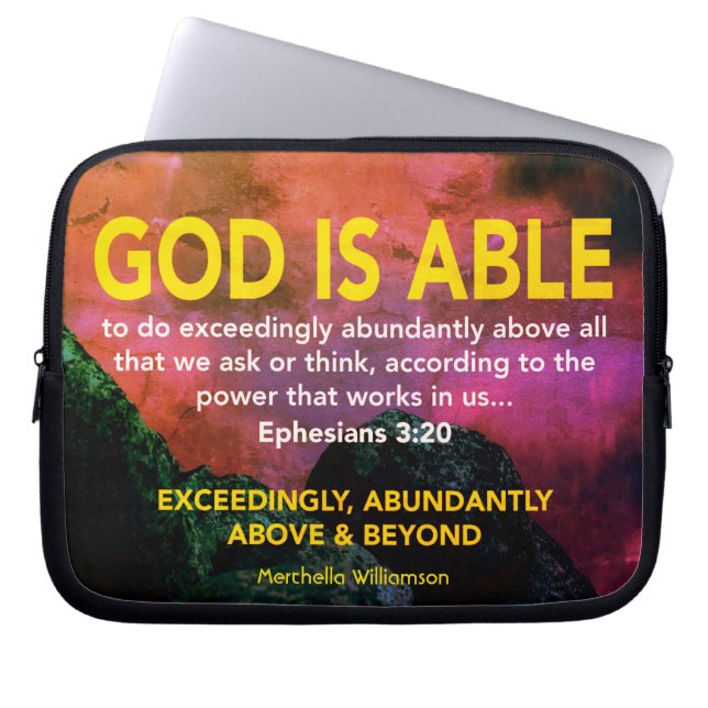 Persoonlijke GOD IS Christelijk Laptop Sleeve (Voorkant)