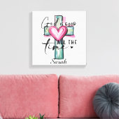 Persoonlijke God is Goed Altijd Canvas Afdruk (Insitu (Woonkamer))