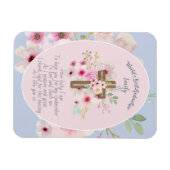 Persoonlijke GODMOEDER Gedicht Roze Bloemen Magneet (Horizontaal)